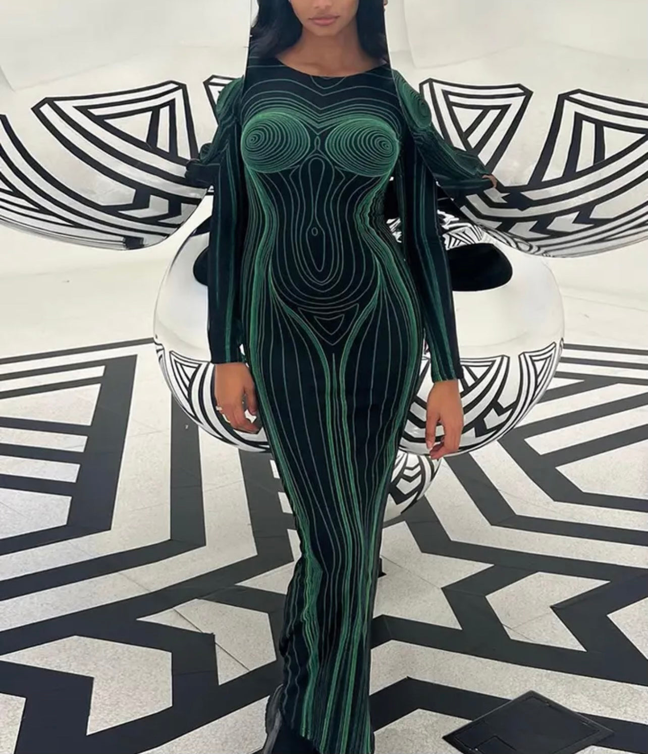 Menta Long Dress