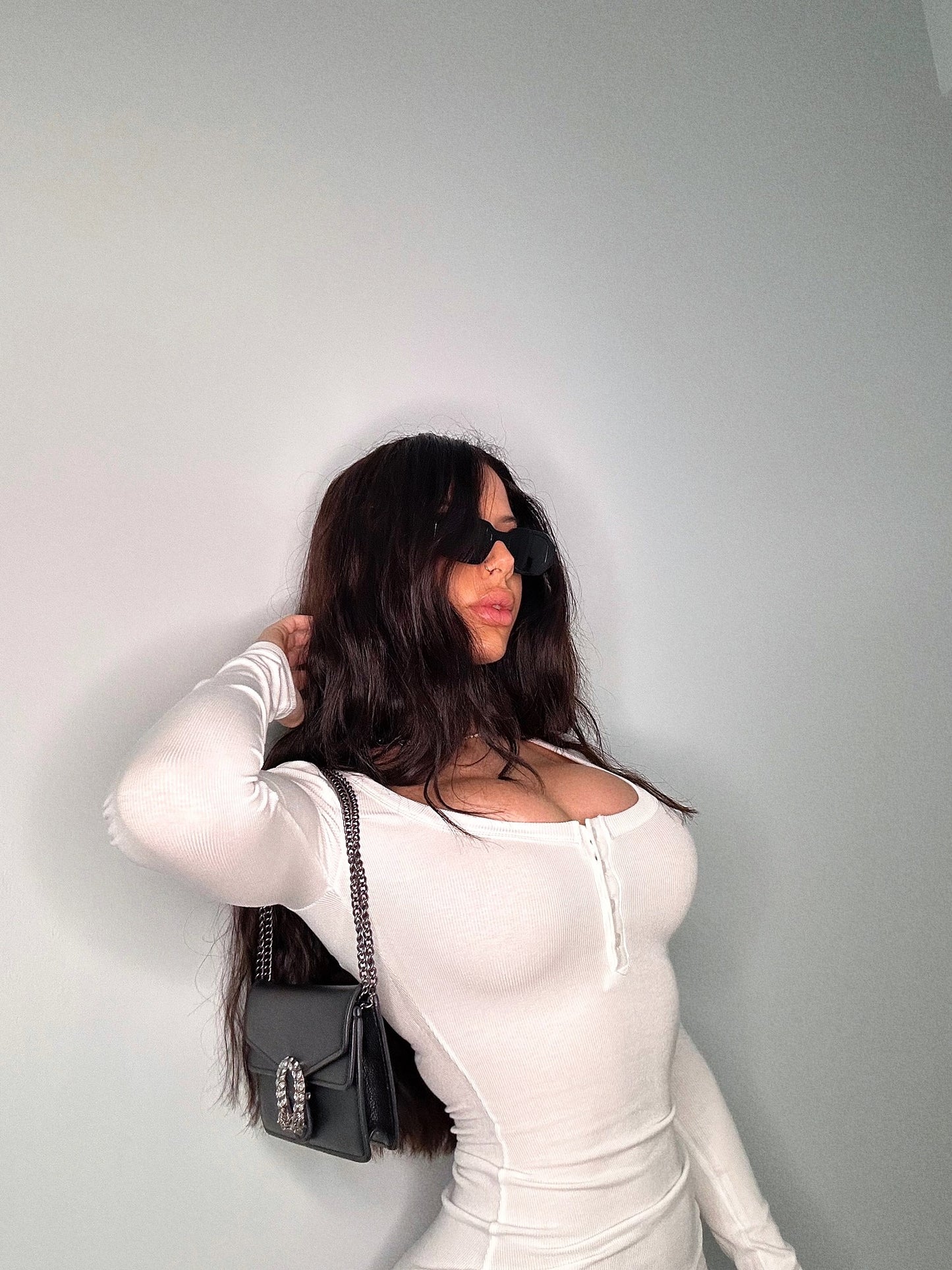 Solid Long Sleeve Dress